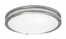 AFX Lighting, Inc. CAF14L5AJUDSN - Carlisle 14'' Flushmount 120-277V,5CCT,SN