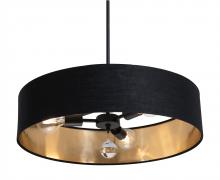 AFX Lighting, Inc. CLNP24MBBK-BKGD - Celine Pendant 24'' Medium Base BK - BKGD shade