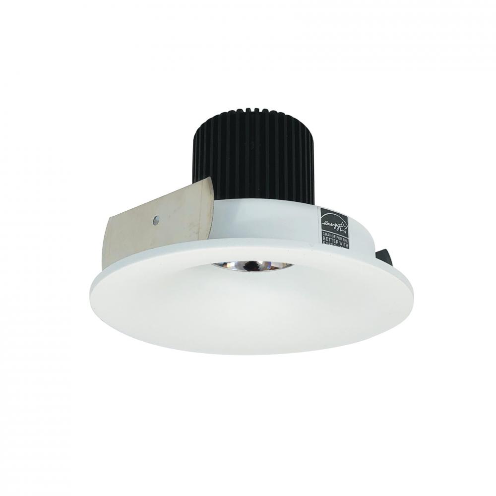 4" Iolite LED Round Bullnose, 10-Degree Optic, 800lm / 12W, 3000K, Matte Powder White Finish