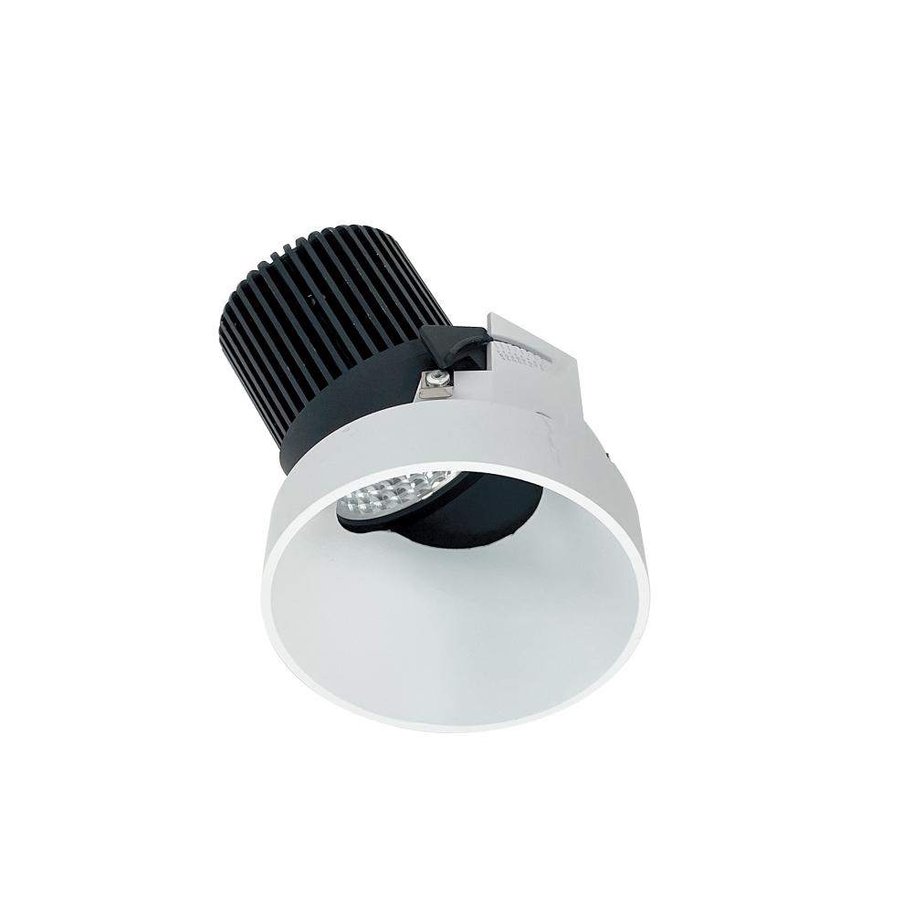 4" Iolite LED Round Trimless Adjustable Slot, 1000lm / 14W, 3000K, Matte Powder White