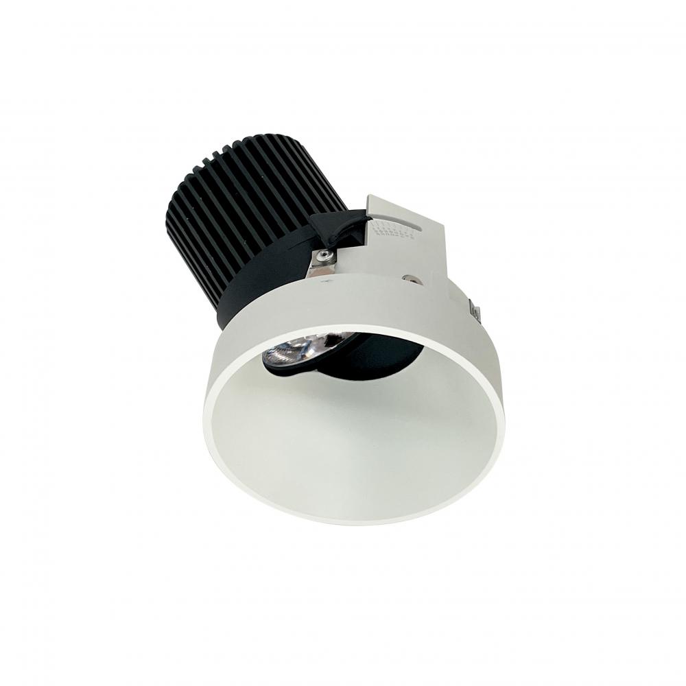 4" Iolite LED Round Trimless Adjustable Slot, 10-Degree Optic, 800lm / 12W, 3000K, White