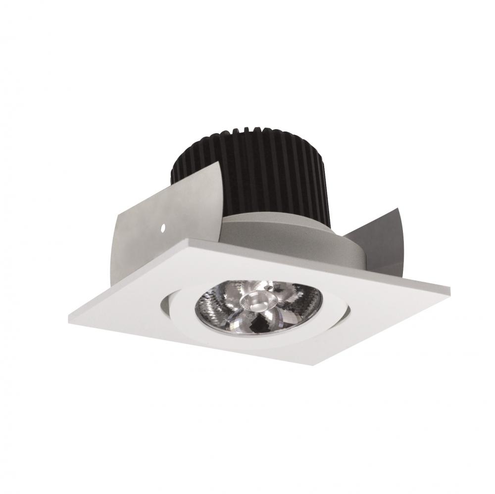 2" Iolite LED Square Adjustable Gimbal, 10-Degree Optic, 800lm / 12W, 2700K, White Finish