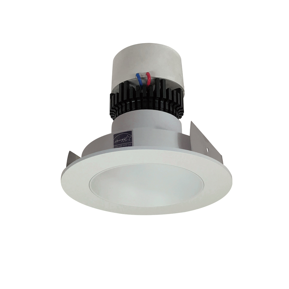 4" Pearl LED Round Retrofit Reflector, 1000lm / 12W, 4000K, White Reflector / White Flange