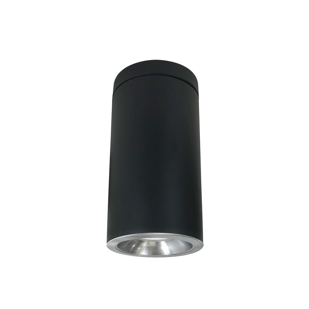 6" Cobalt Surface Mount Cylinder, Black, 1000L, 3000K,Natural Metal Reflector, 120V Triac/ELV