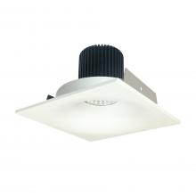 Nora NIO-4SNB50XMPW/10 - 4" Iolite LED Square Bullnose, 1000lm / 14W, 5000K, Matte Powder White Finish