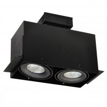 Nora NMRTLG-12D6L1930B - LED Trimless 2-Head MLS Housing, 30W / 2100lm per Head, 3000K, 32-Degrees Flood, Black, 120-277V