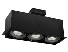 Nora NMRTLG-13D6L1930B - LED Trimless 3-Head MLS Housing, 30W / 2100lm per Head, 3000K, 32-Degrees Flood, Black, 120-277V