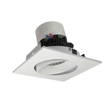 Nora NPR-4SCCDXMPW - 4" Pearl LED Square Adjustable Cone Retrofit, 800lm / 12W, Comfort Dim, Matte Powder White