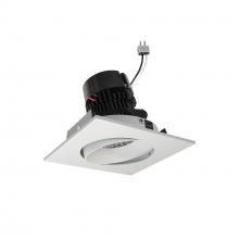 Nora NPRLV-4SC40XMPW - 4" Pearl Low Voltage LED Square Adjustable Cone Retrofit, 1200lm / 11W, 4000K, Matte Powder