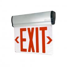 Nora NX-812-LEDRMA - Surface Adjustable LED Edge-Lit Exit Sign, Battery Backup, 6" Red Letters, Single Face /