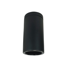 Nora NYLS3-6S1L235FC12BBB - 6" Sapphire III Surface Mount Black Cylinder, Black Reflector/Black Flange, 120-277; 0-10V