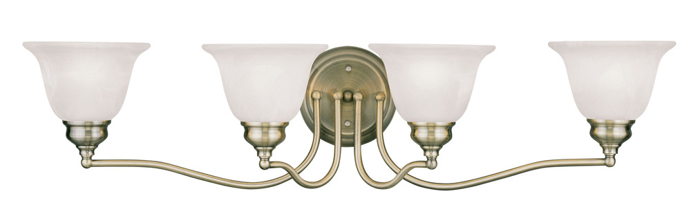 4 Light Antique Brass Bath Light