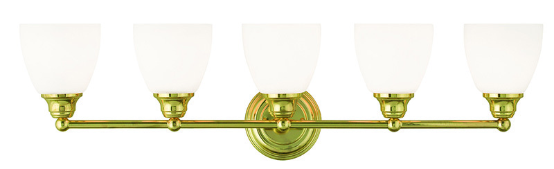 5 Light Polished Brass Bath Light