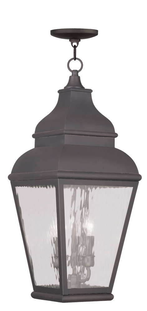 3 Light Charcoal Outdoor Chain Lantern