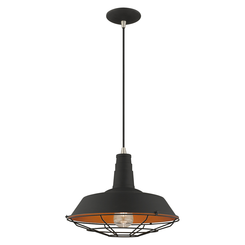 1 Lt Black Mini Pendant