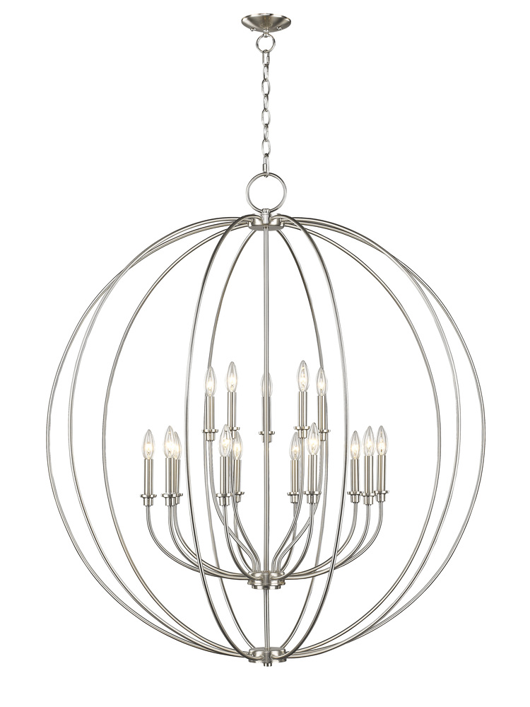 15 Light BN Foyer Chandelier