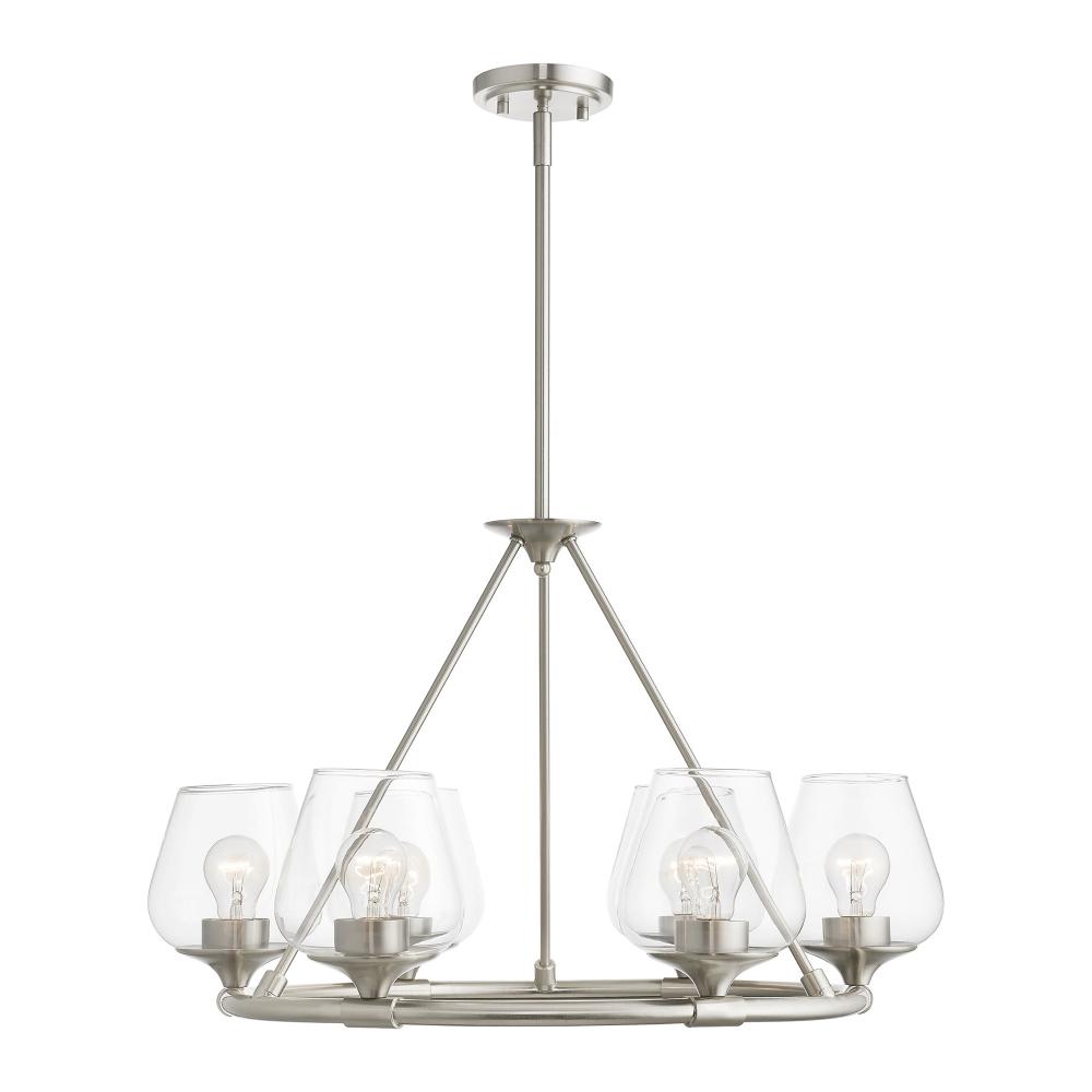 6 Light Brushed Nickel Chandelier