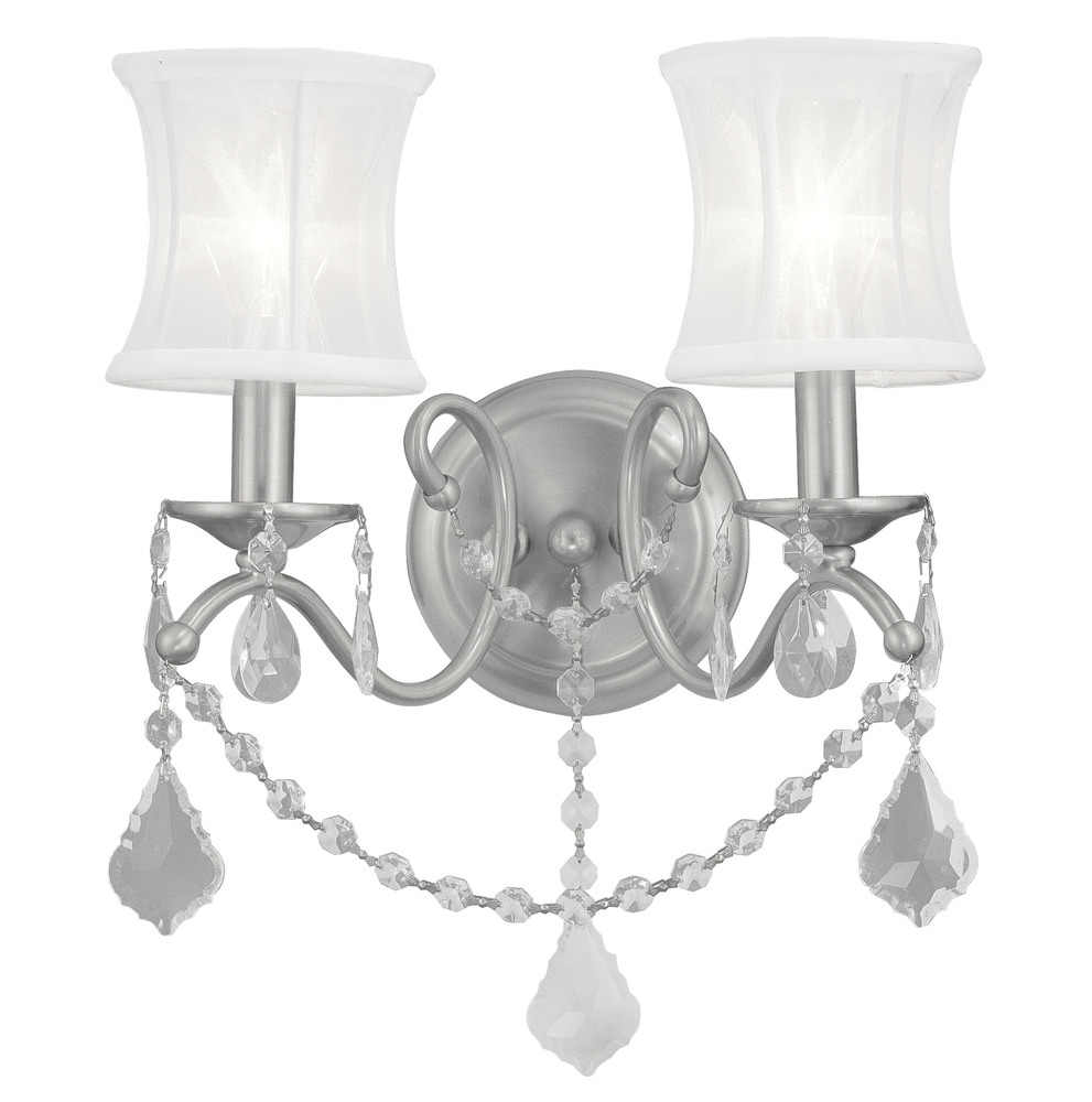 2 Light Brushed Nickel Wall Sconce