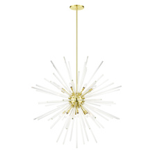 Livex Lighting 41260-12 - 16 Lt Satin Brass  Foyer Pendant Chandelier