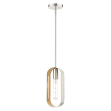 Livex Lighting 45761-91 - 1 Lt Brushed Nickel Pendant