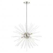 Livex Lighting 48826-91 - 8 Light Brushed Nickel Pendant Chandelier