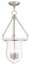 Livex Lighting 50298-91 - 4 Light Brushed Nickel Pendant