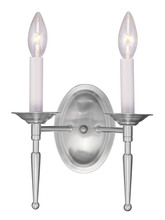 Livex Lighting 5122-91 - 2 Light Brushed Nickel Wall Sconce