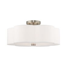 Livex Lighting 52154-91 - 3 Lt Brushed Nickel Ceiling Mount