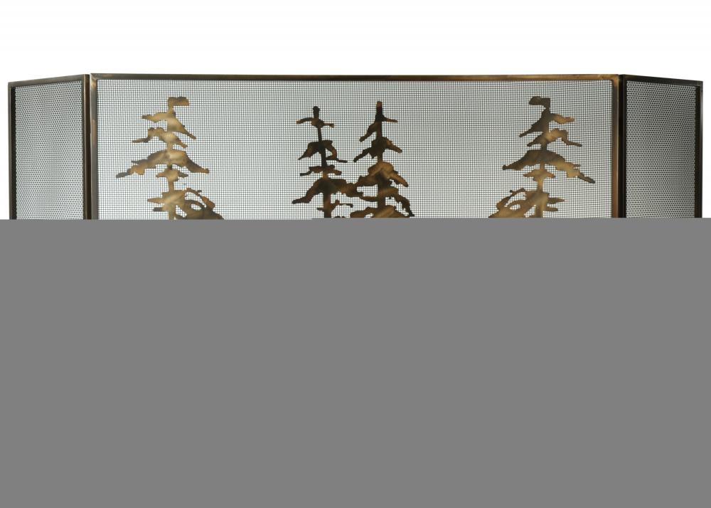 96" Wide X 40" High Tall Pines Fireplace Screen