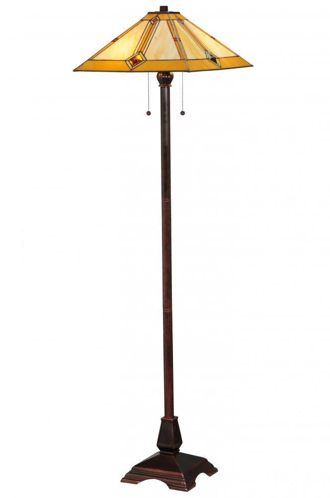 62"H Diamond Mission Floor Lamp