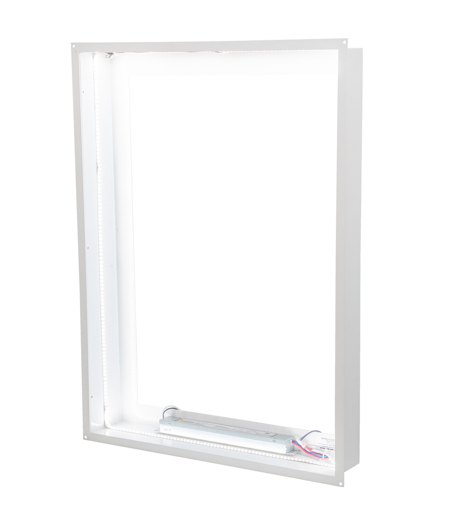 23" Wide X 31" High White LED Backlit Window Box