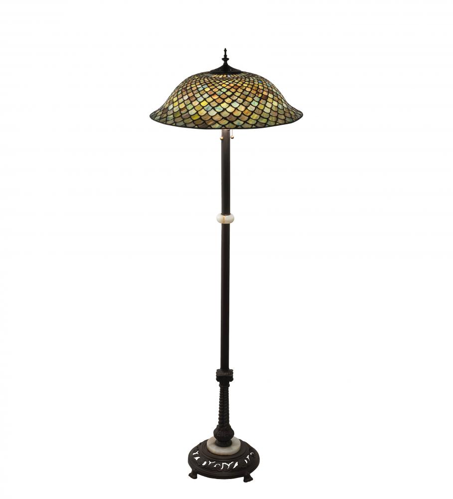 62" High Tiffany Fishscale Floor Lamp