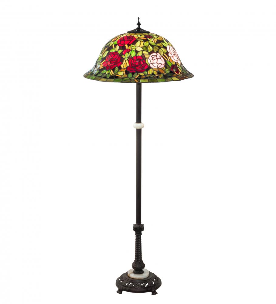 62" High Tiffany Rosebush Floor Lamp