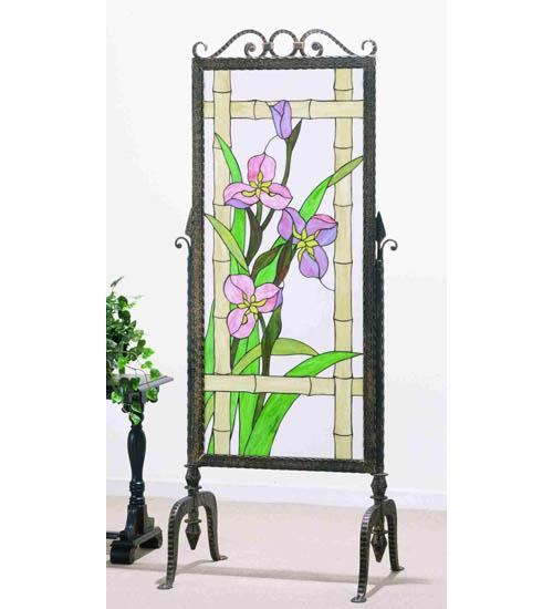 29"W 68"H MEADOW-BEAUTY GLASS & METAL