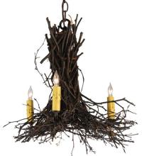 Meyda Blue 112367 - 18" Wide Twigs 3 LT Chandelier