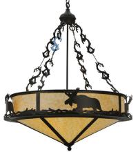 Meyda Blue 115033 - 31"W Lone Moose Inverted Pendant