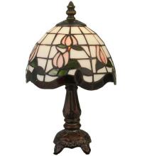 Meyda Blue 132340 - 12" High Roseborder Mini Lamp