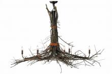 Meyda Blue 141355 - 58" Long Twigs 6 Light Oblong Chandelier