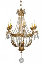 Meyda Blue 146785 - 26"W Antonia 6 LT Chandelier