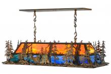 Meyda Blue 146947 - 50" Long Deer Through the Trees Oblong Pendant