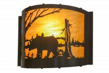 Meyda Blue 152609 - 12"W Bear at Lake Wall Sconce