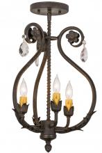 Meyda Blue 157893 - 12" Wide Antonia 3 Light Chandelier