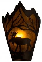 Meyda Blue 161606 - 8.5" Wide Moose at Dawn Left Wall Sconce