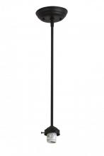 Meyda Blue 177613 - 5"W X 20"H Black Tex 1 LT Pendant Hardware