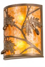 Meyda Blue 188603 - 10"W Oak Leaf & Acorn Wall Sconce