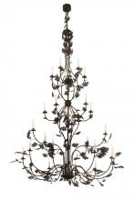 Meyda Blue 189564 - 72" Wide Oak Leaf 25 Light Chandelier