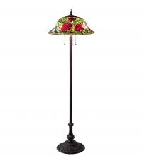 Meyda Blue 216879 - 62" High Tiffany Rosebush Floor Lamp