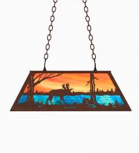 Meyda Blue 234285 - 33" Long Moose at Lake Oblong Pendant