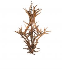 Meyda Blue 251158 - 42" Wide Antlers Elk & Mule Deer 8 Light Chandelier