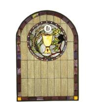 Meyda Blue 51129 - 22"W X 32"H Sacrament Stained Glass Window